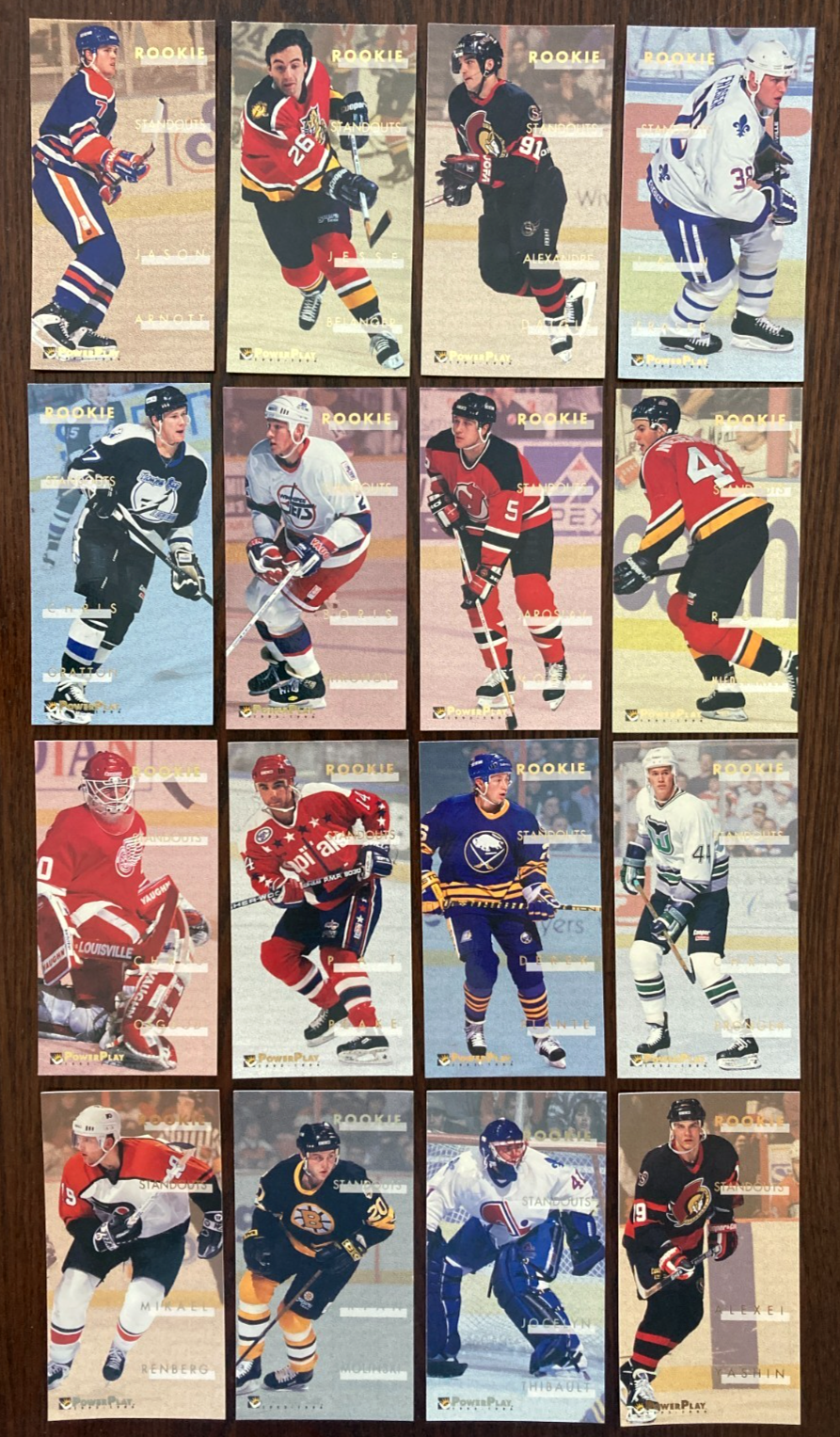 1993-94 Fleer Power Play Tall Boy Complete Set 1 - 16 Chris Pronger, Thibault++