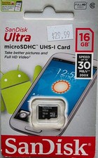 SanDisk Ultra 16GB microSDHC UHS-I Memory Card