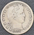 1915-S  VG  Barber Quarter, 90% Silver