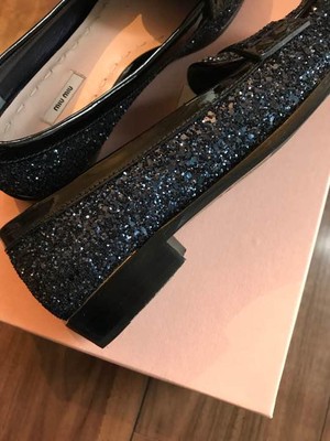 miumiu グリッターラメローファー Miumiu Glitter Loafers | eBay
