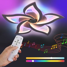 LED Deckenleuchte mit Musik Lautsprecher Dimmbar RGB Farbwechsel Deckenlampe