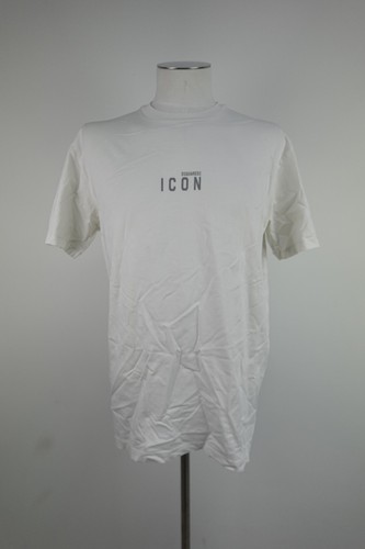 Dsquared2, Dsquared2 Mens Regular Fit T-Shirt Logo Vintage Cotton White Italy L