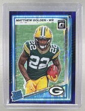 Matthew Golden 2025 Panini Donruss Optic #205 Purple Shock Prizm Rated Rookie