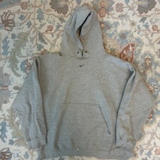 Vintage 90s Nike Center Swoosh Grey Pullover Hoodie XLarge White Tag Made in USA