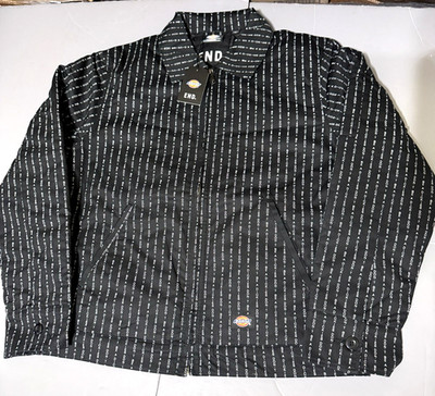END. × Dickies Eisenhower Jacket END X Dickies Men's Insulated Lined Pinstriped Eisenhower Jacket