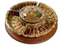 Jaru Pottery Vintage Lazy Susan Serving Set