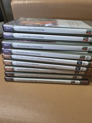 The Great Courses 9  DVD & Guidebook Bundle Lot - Psychology, Evolution, Science