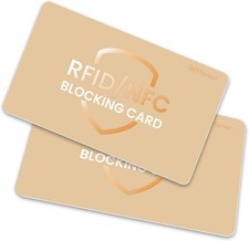 RFID Blocking Card, Anti-Theft Credit Debit Card Protector, Golden