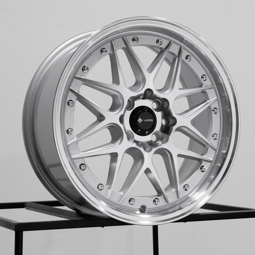 16x7 Vors VR7 4x100/4x114.3 38 Silver Wheels Rims Set(4) 73.1 ...
