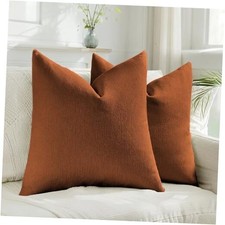 Throw Pillow Covers 22x22 Inch Set of 2,Boho 22" x 22" Pack of 2 Rust