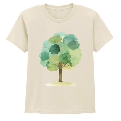 Aquarell grüner Baum Jungen Mädchen Kinder T-Shirt Natur Geburtstag Geschenk für Kinder