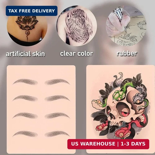 Yuelong 20Pcs Tattoo Practice Skins Blank Fake Skin for Tattoo Supplies image 7