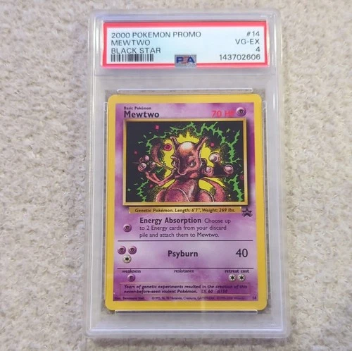 Pokémon Mewtwo 14 Black Star Promo 2000 Regular PSA 4 Basic 70 HP Wotc