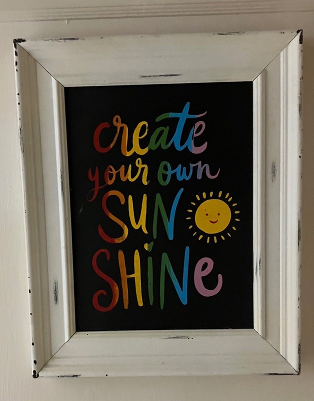Create Your Own Sunshine Chalk Distressed Frame Wall Art NEW LGBTQ Rainbow theme