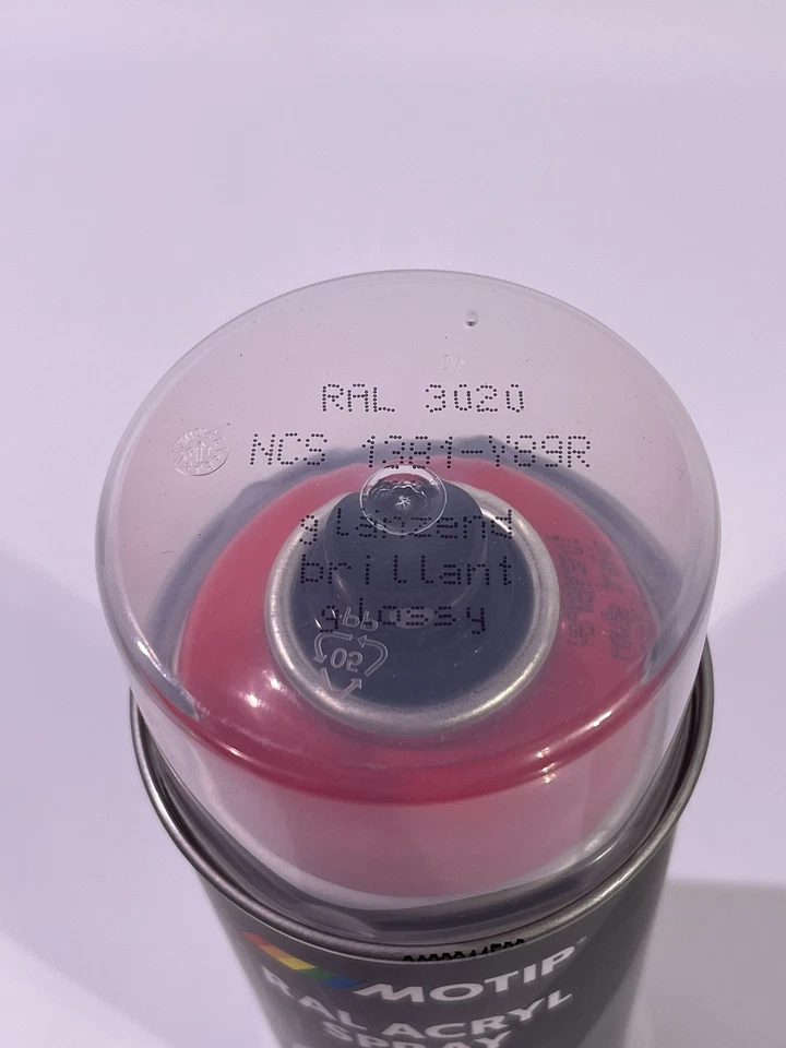 3x MOTIP RAL 3020 Verkehrsrot Glänzend Industrielack Spray Acryl 400ml 07088 - Bild 2 von 4