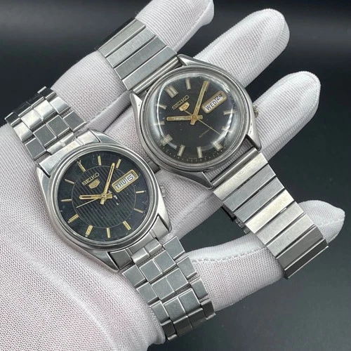 Vintage Seiko 5 Automatic Men’s Watch Lot of 2 – Japan Made – Original Bracelets