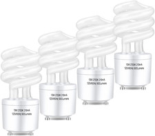 CFL Light Bulbs GU24 Base, T3 Spiral 13Watt Soft White 2700K 900Lm
