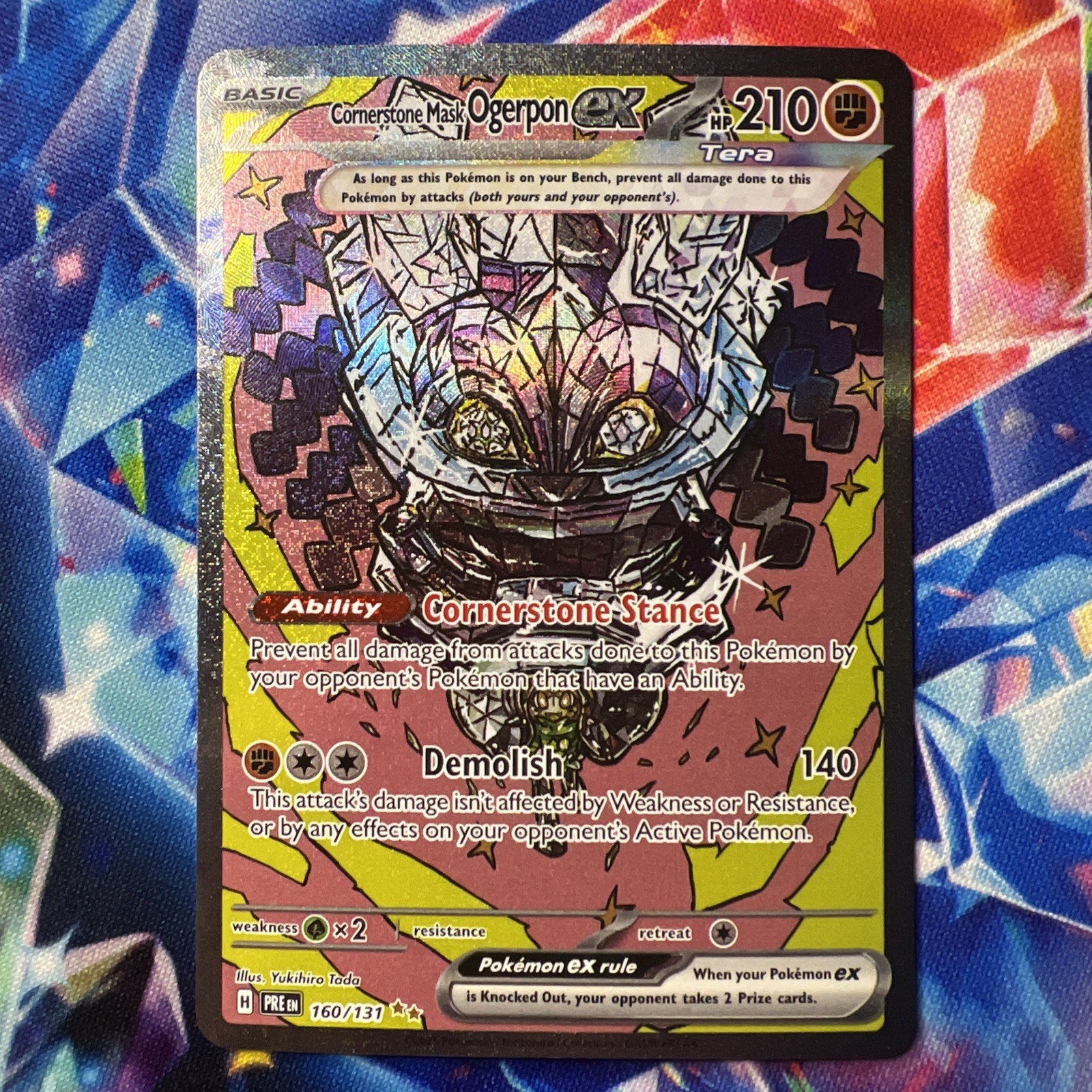 Pokemon Cornerstone Mask Ogerpon EX 160/131 SV Prismatic Evolutions NM
