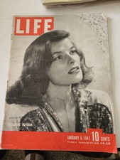 A3 1941 KATHARINE HEPBURN No Label Jan 6 LIFE MAGAZINE