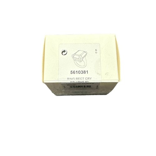Anello cocktail Swarovski Mesmera taglio ottagonale, bianco, rodiato 8,75 USA - Foto 10 di 10