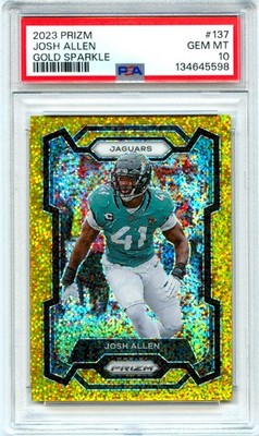 JOSH ALLEN 2023 PANINI PRIZM GOLD SPARKLE SP 17/24 PSA 10 GEM MINT JAGUARS