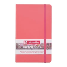 Coral Red Art Sketchbook 13X21cm 80 Sheets Acid Free Fine Paper Drawing Notebook