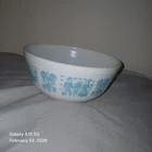 Pyrex Amish Butterprint #403 Turquoise On White ~ 2 1/2 Qt Mixing Bowl