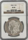 1886 O Morgan Silver Dollar NGC Certified XF45
