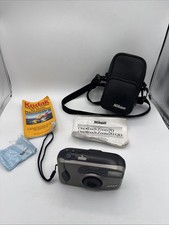 Nikon One Touch Zoom 70 AF 35mm Point Shoot Film Camera W/Case/Paper working