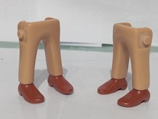 PLAYMOBIL X2 BRAUNE BEINE WOHNMOBILE COWBOY SHERIFF REVOLVERHELD OUTSIDE WEST