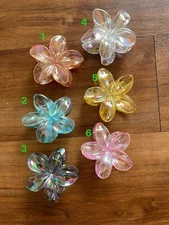 Shiny pearl colored-Plumeria Flower Hair Claw ( per piece )