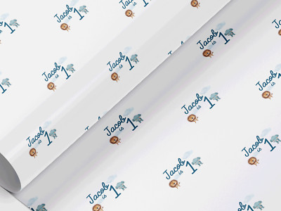 Personalisiertes Geschenkpapier mit Tiermotiven, Geschenkpapier, beliebiger Name, beliebiger Wortlaut