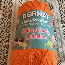 BERNAT HANDICRAFTER COTTON YARN -12 OZ- Cotton Candy Collection - ORANGESICLE