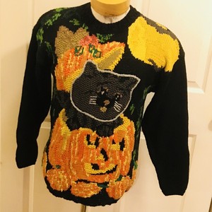 black cat sweater