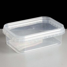 Rectangular Tamper Evident Containers with Lids 280ml-1600ml Clear