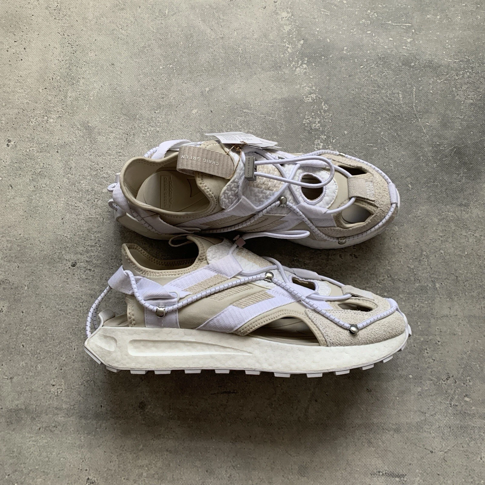 SANDALI ADIDAS X CRAIG VERDI E5 RETROPY BEIGE TAGLIA US 12 5 UK 12 EU 47 1 3