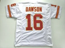 UNSIGNED CUSTOM Sewn Stitched Len Dawson White Jersey - M, L, XL, 2XL