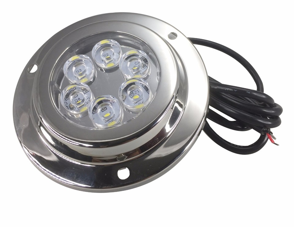 Bass Boat PactradeMarine 2X 21 LED 12V Trim Tab Transom Light Bar Blue Pontoon Boat Lights - Foto 13