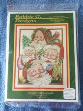 Bobbie G Designs Santa Claus Cross Stitch Kit JOLLY OLE ST NICKS #SN05220 NIP