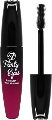 5 × W7 London Flirty Eyes False Lash Effect Mascara Vegan 15ml - BLACKEST BLACK 