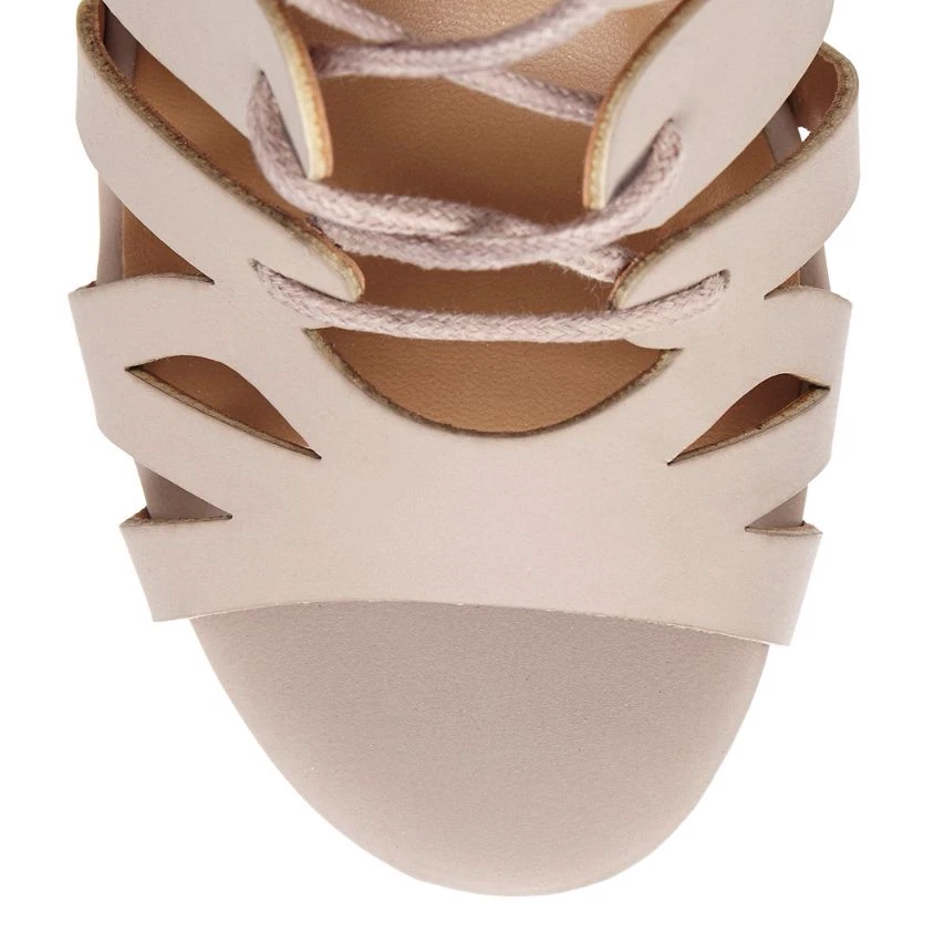 Call It Spring Tavernelle UK 8 Light Pink High Block Heel Gladiator Sandals - Image 4 of 4