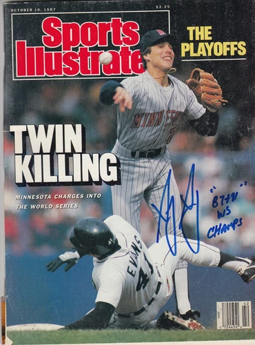 Minnesota Twins Greg Gagne Signed Autograph 1987 No Label Sports Illustrated SI