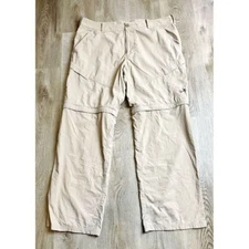 Under Armour Pants Mens 40 Khaki Brown Cargo Convertible Hiking Heatgear Outdoor