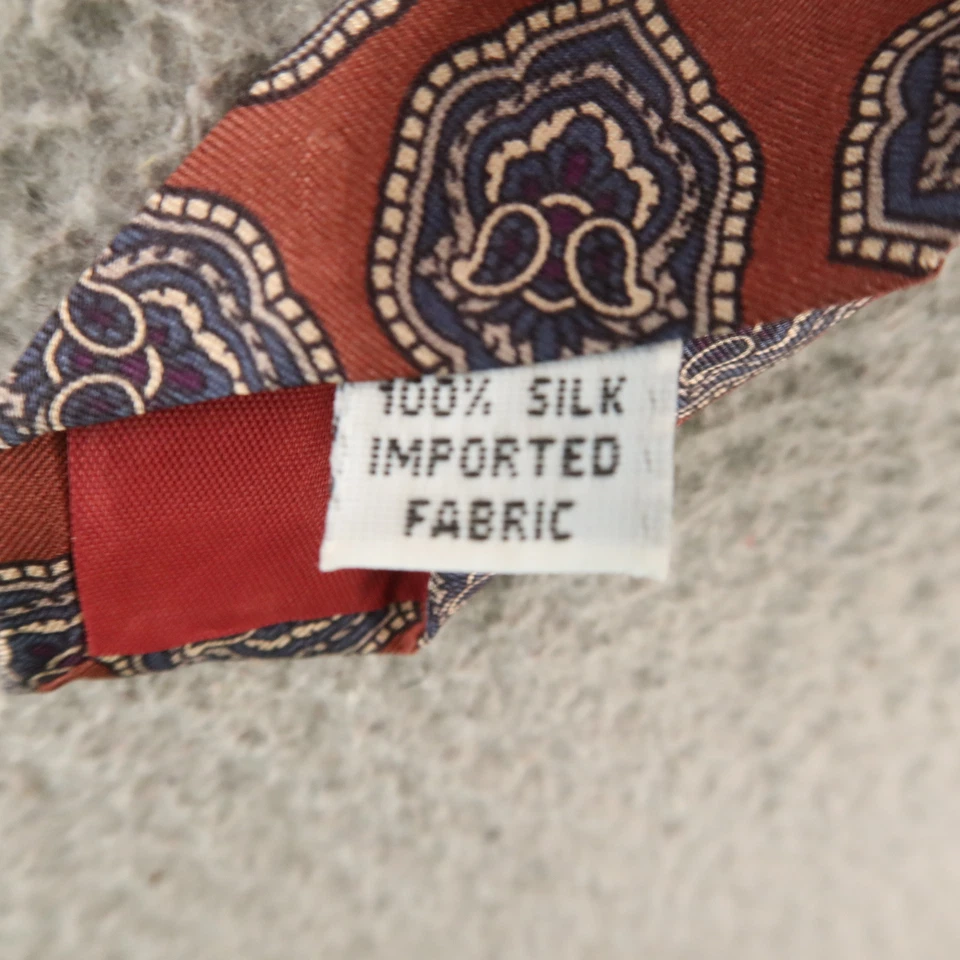 Corbata GANT Azul Rojo Cachemira 100% Seda Hecha en EE. UU. 3,5" Foto 4 de 4