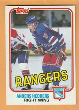 Anders Hedberg New York Rangers 1981-82 Topps #E98 12S