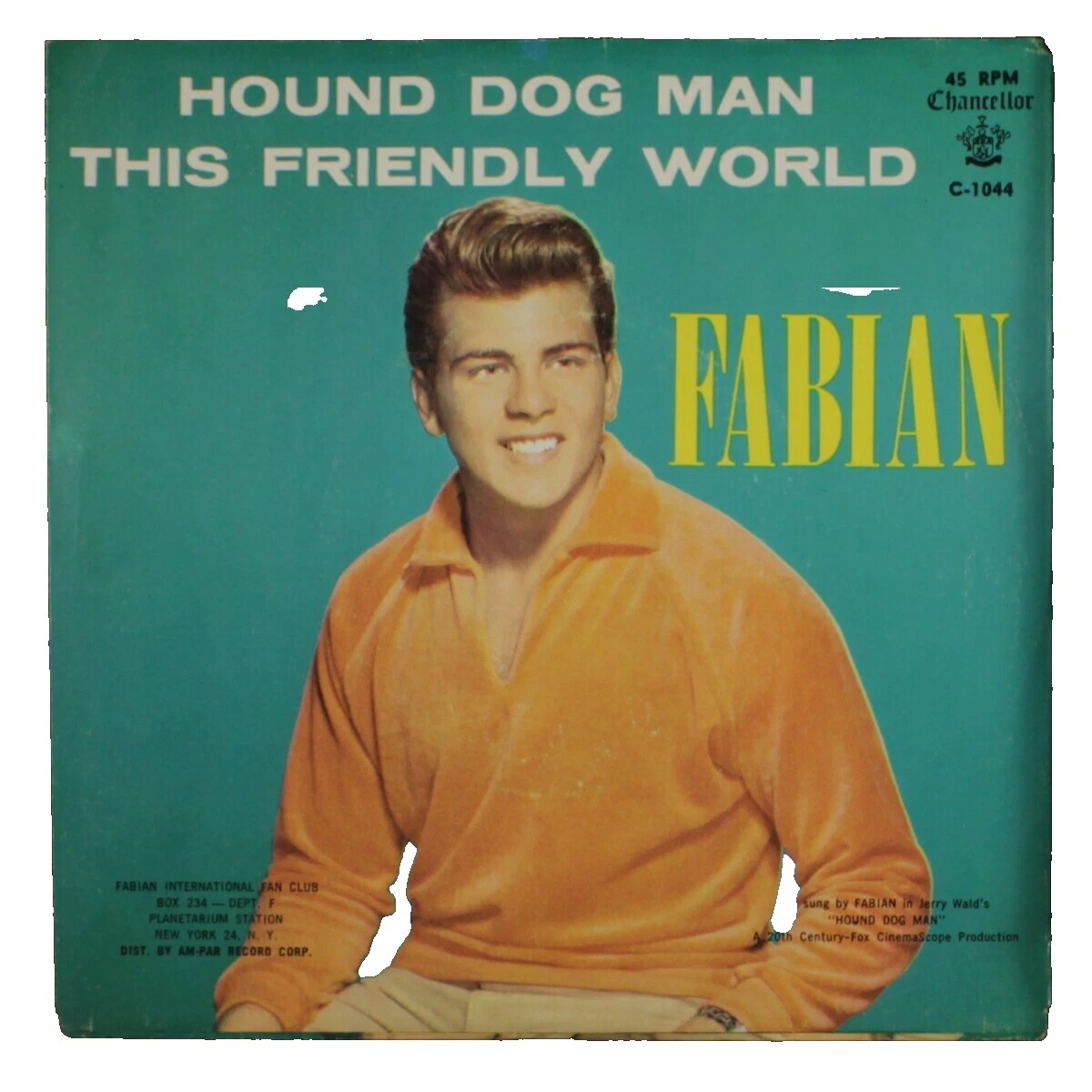 Very Good Plus (VG +) Grading Single Fabian Vinyl Records