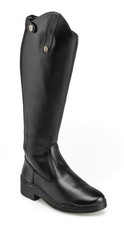 Brogini Modena Long Riding Boots, Synthetic Leather, Zip Up, Black