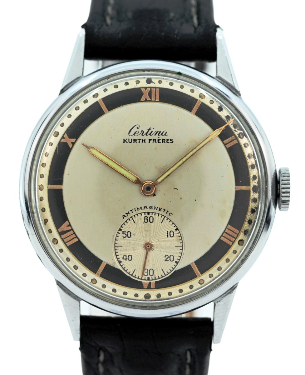ピークハンド+α カリブ② Vintage 1940's Certina Kurth Freres 35mm Mechanical Cal. KF 330 B