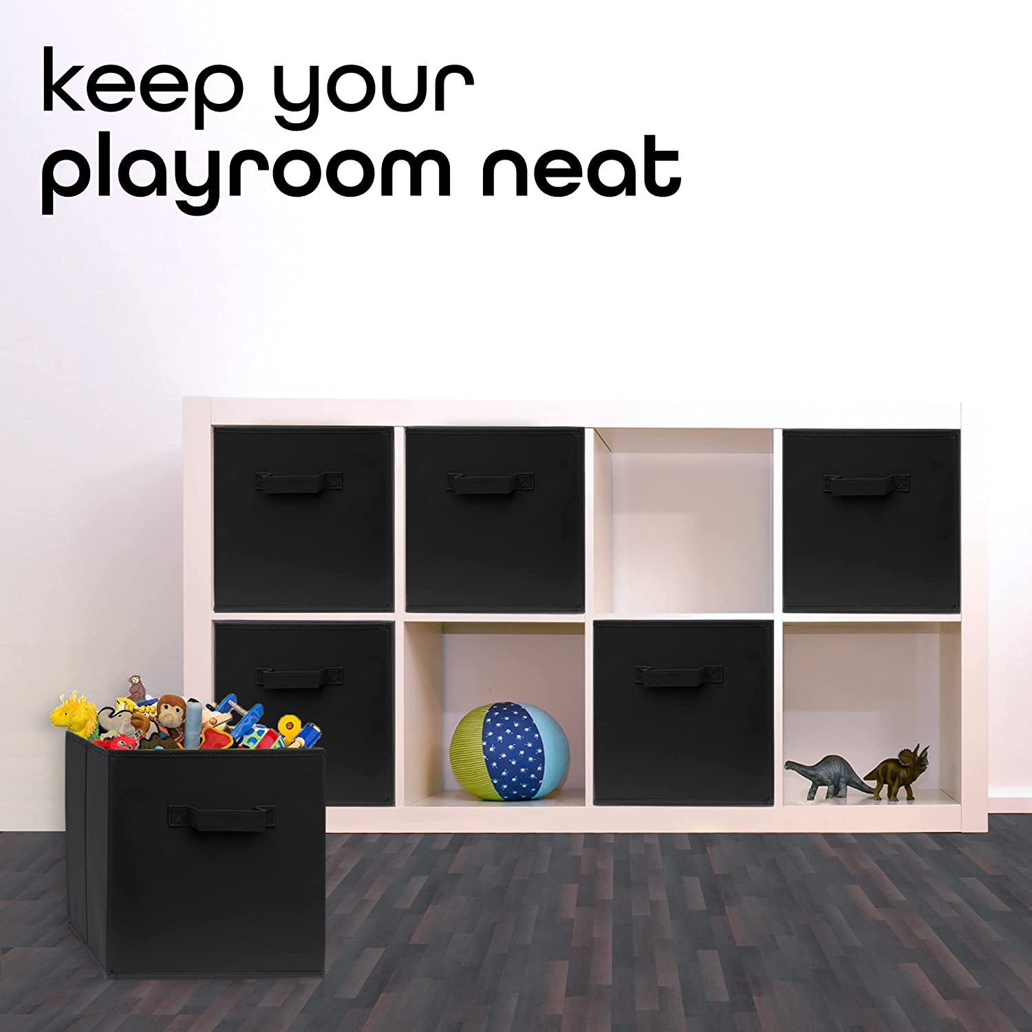 12X12X12 Inch Storage Cubes 6 Pack Fabric Cube Storage Bins Dual