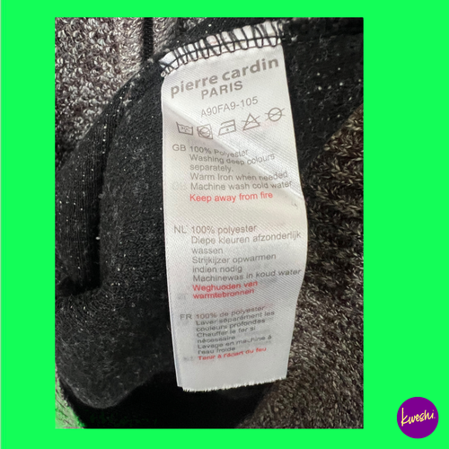 Jersey de punto PIERRE CARDIN para hombre, verdadero vintage, cremallera 3/4, marrón jaspeado, Reino Unido 3XL - Imagen 7 de 7